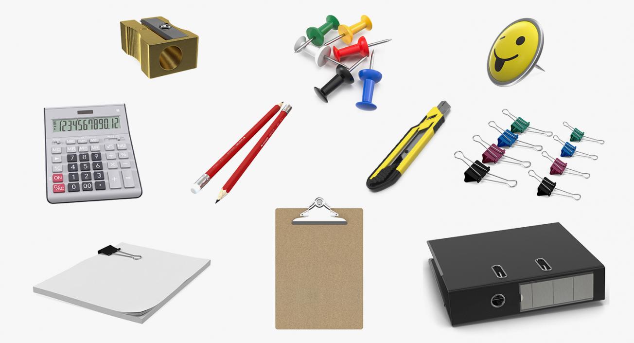 3D Stationery Collection 3 model