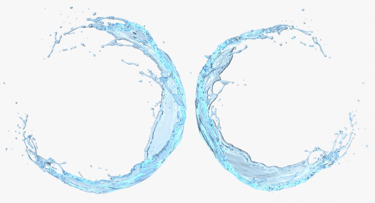 Water Splash in Air 3D model