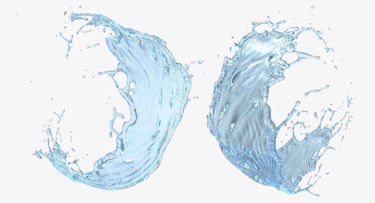 Water Splash in Air 3D model