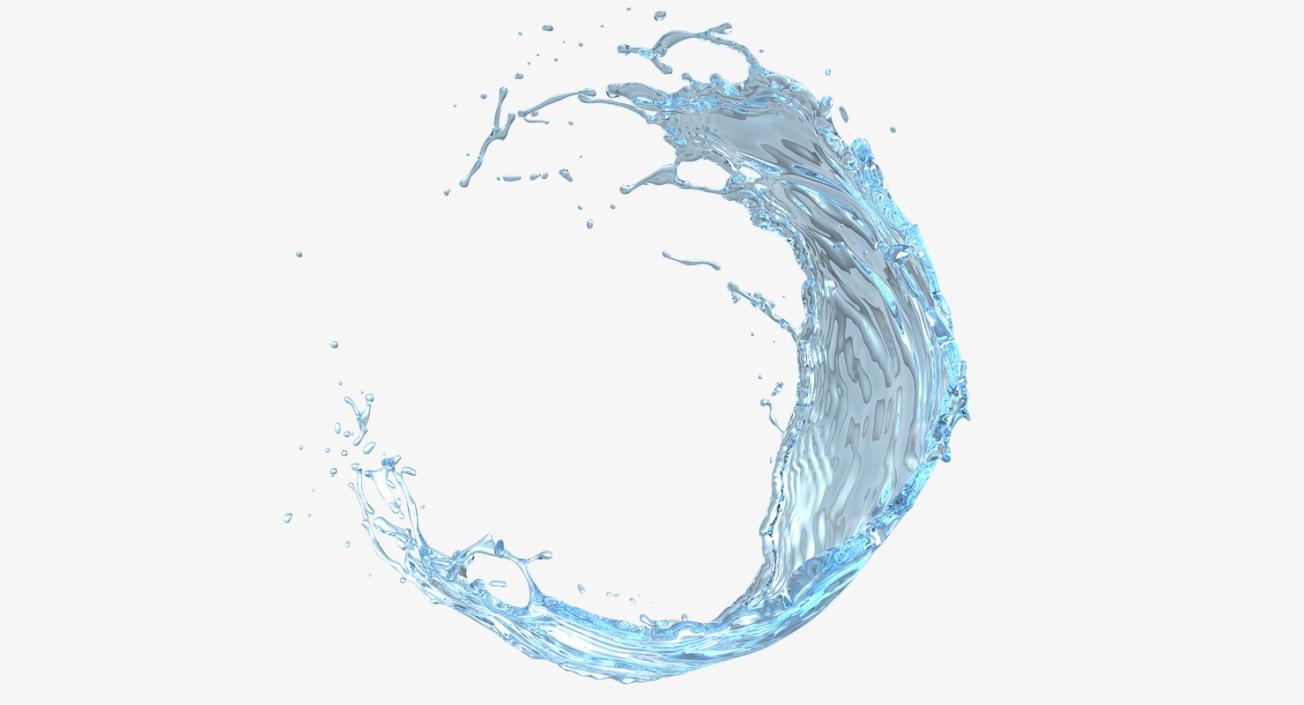 Water Splash in Air 3D model