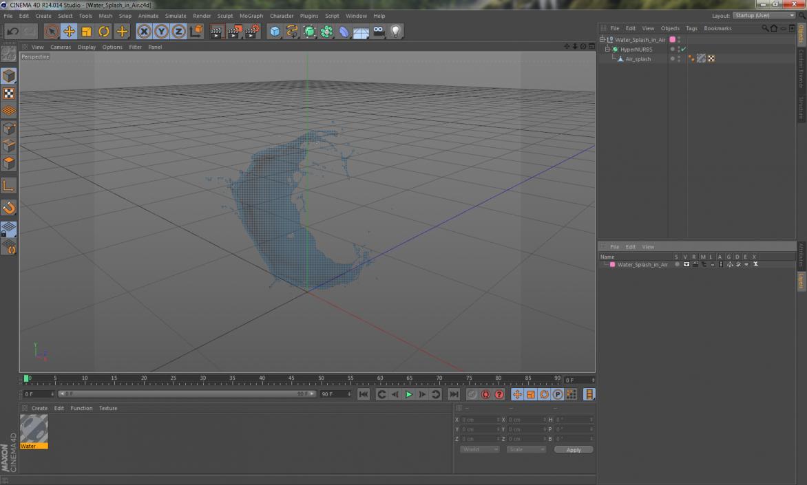 Water Splash in Air 3D model