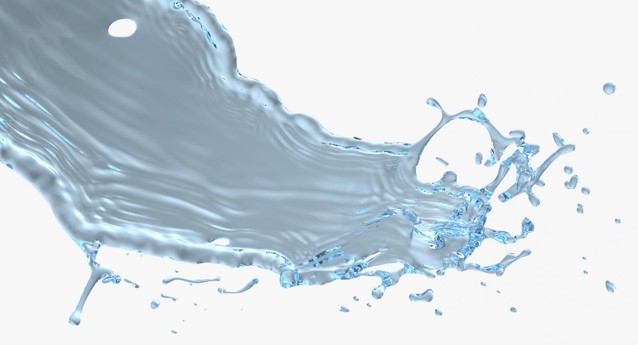 Water Splash in Air 3D model