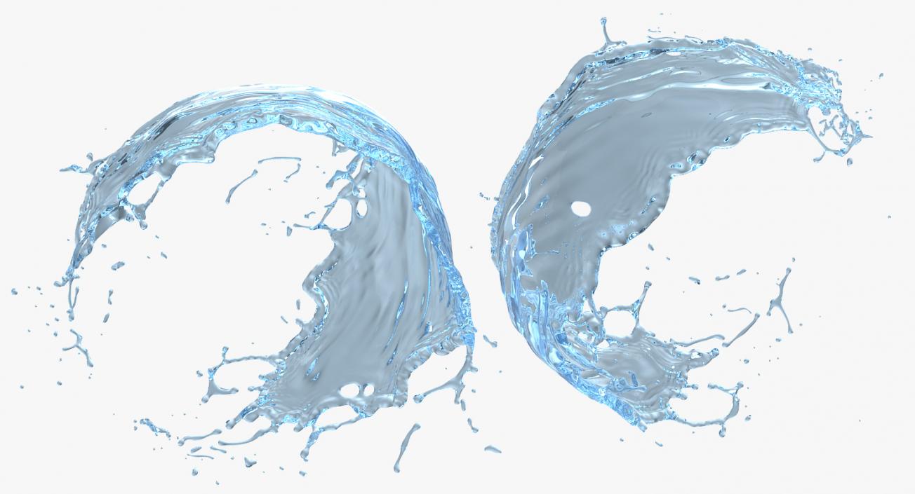 Water Splash in Air 3D model