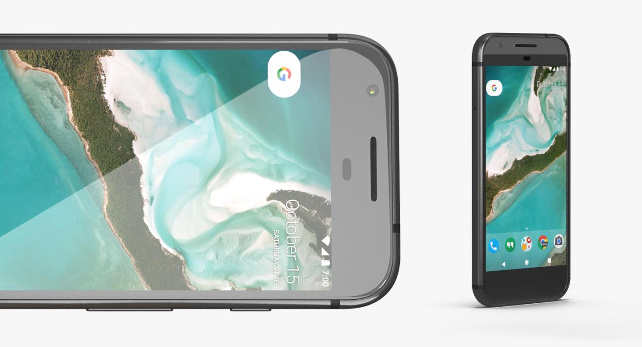 3D model Google Pixel Phone Quite Black