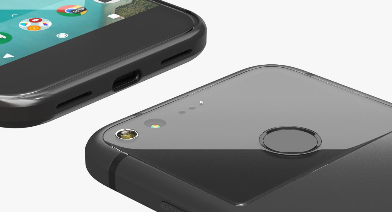 3D model Google Pixel Phone Quite Black