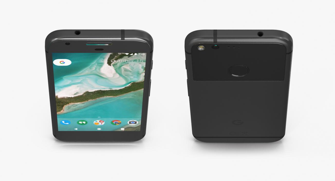 3D model Google Pixel Phone Quite Black