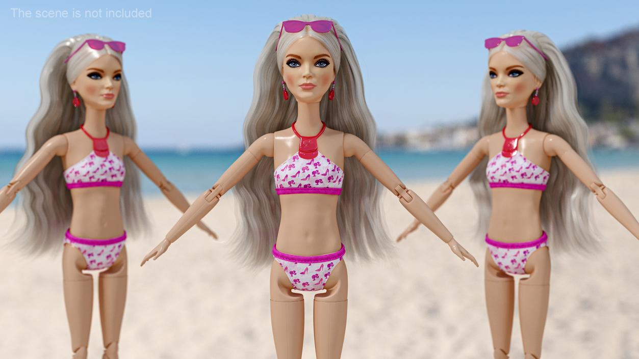 Barbie Doll Swimsuit T-pose 3D