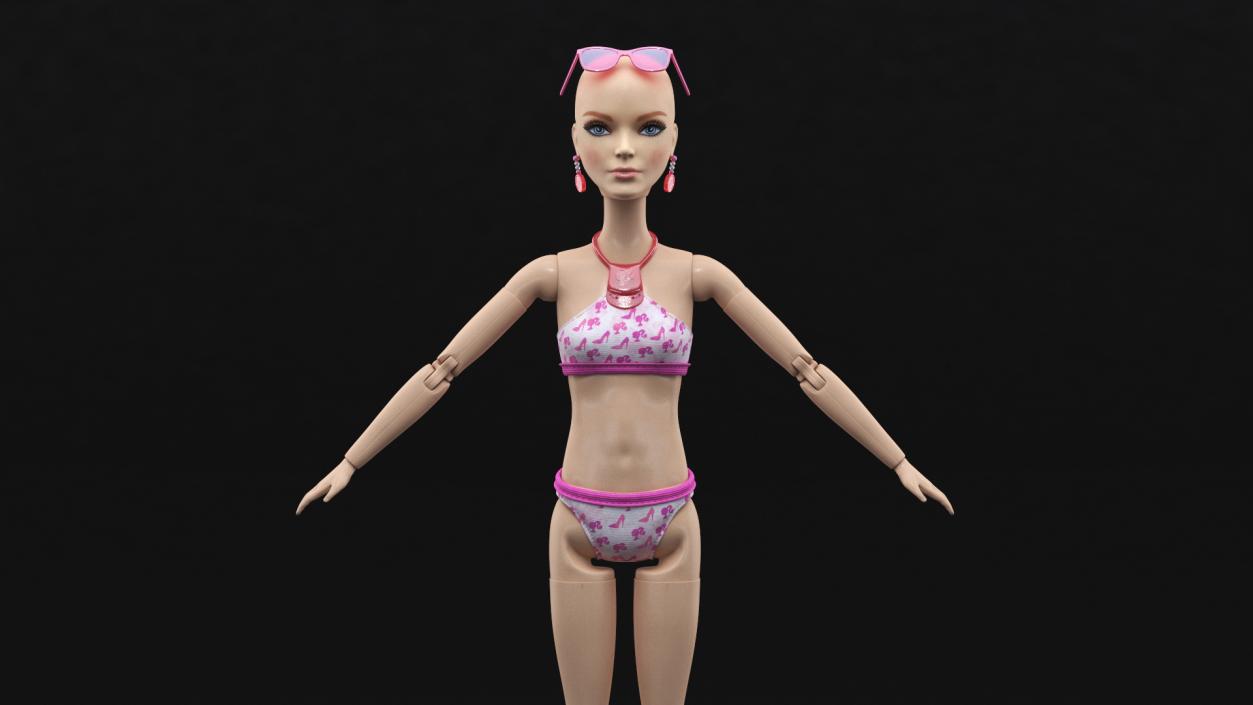 Barbie Doll Swimsuit T-pose 3D