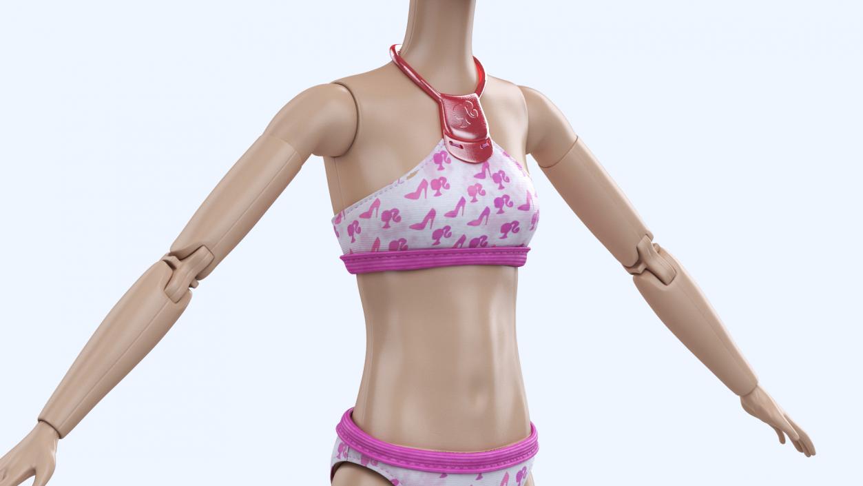 Barbie Doll Swimsuit T-pose 3D