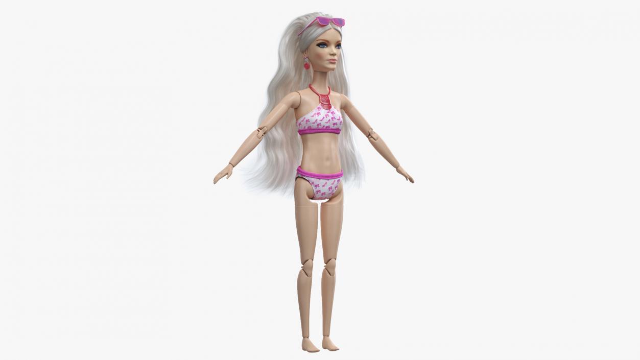 Barbie Doll Swimsuit T-pose 3D