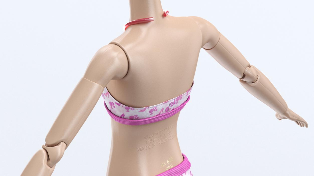 Barbie Doll Swimsuit T-pose 3D