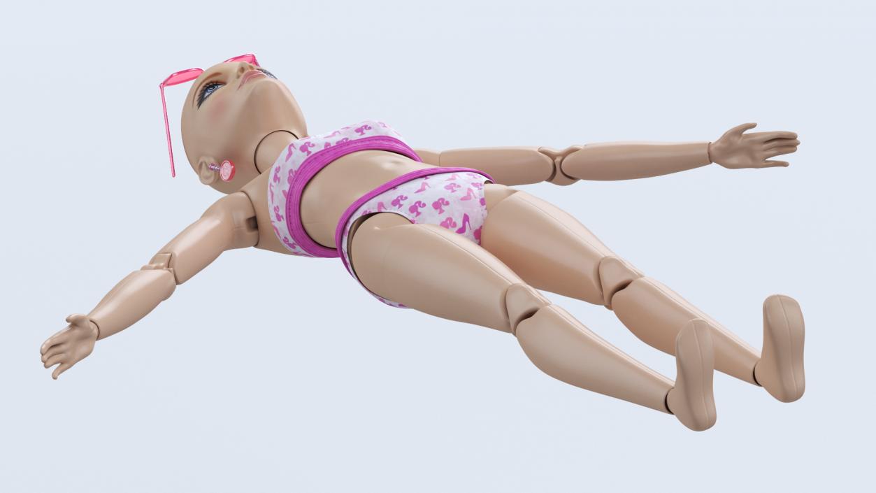 Barbie Doll Swimsuit T-pose 3D