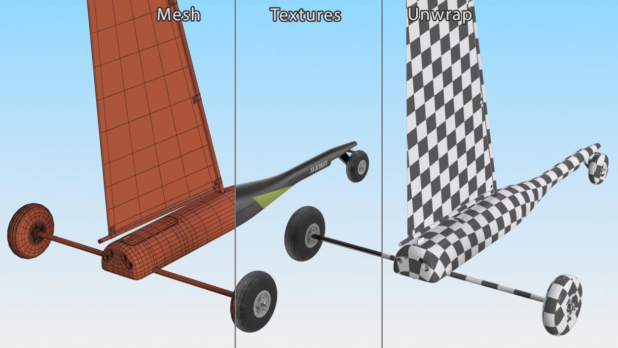 3D BAT1 RC Land Yacht model