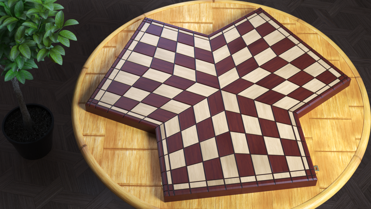 3D Chess Desk for Three Players model