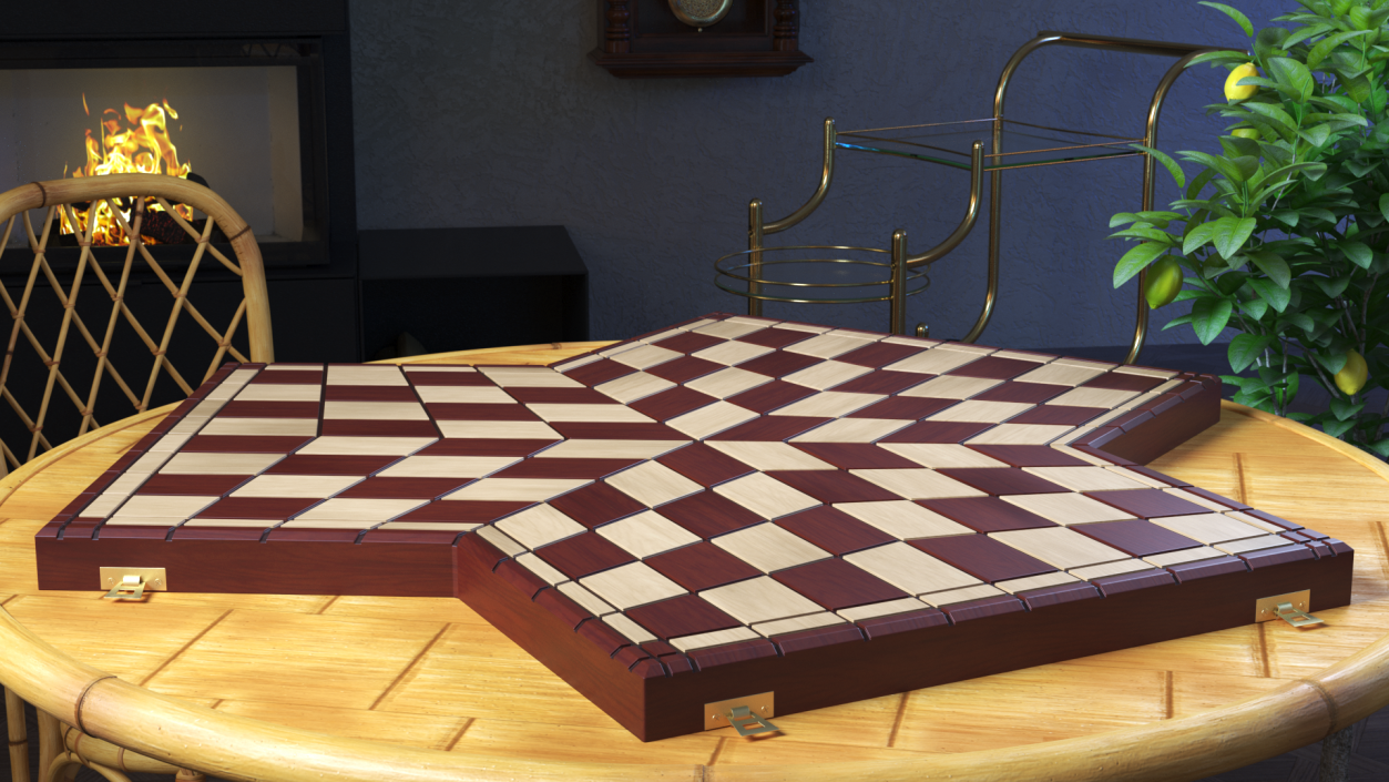 3D Chess Desk for Three Players model