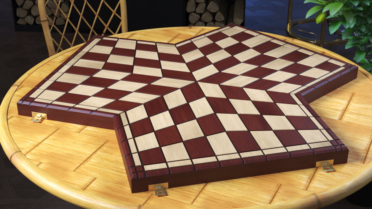 3D Chess Desk for Three Players model