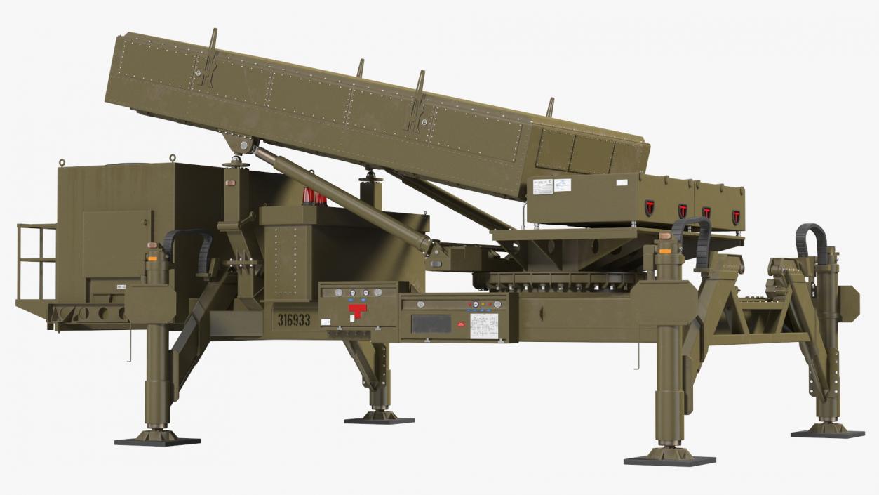 3D Ground Based Mobile Multi Mission Radar Rigged