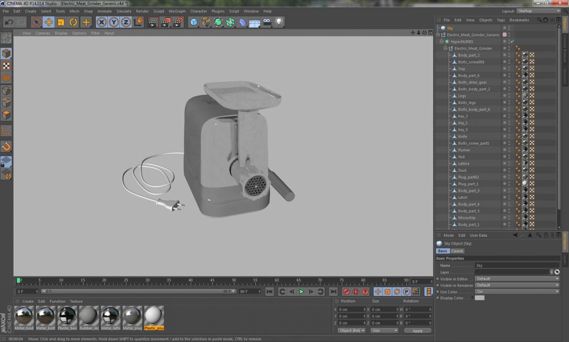 Electric Meat Grinder Generic 3D model