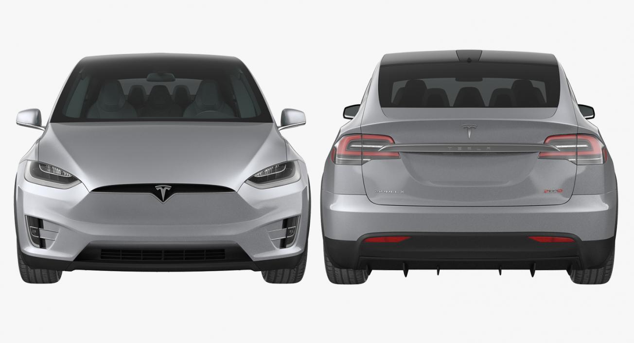 3D Tesla Model X P90D 2017 model