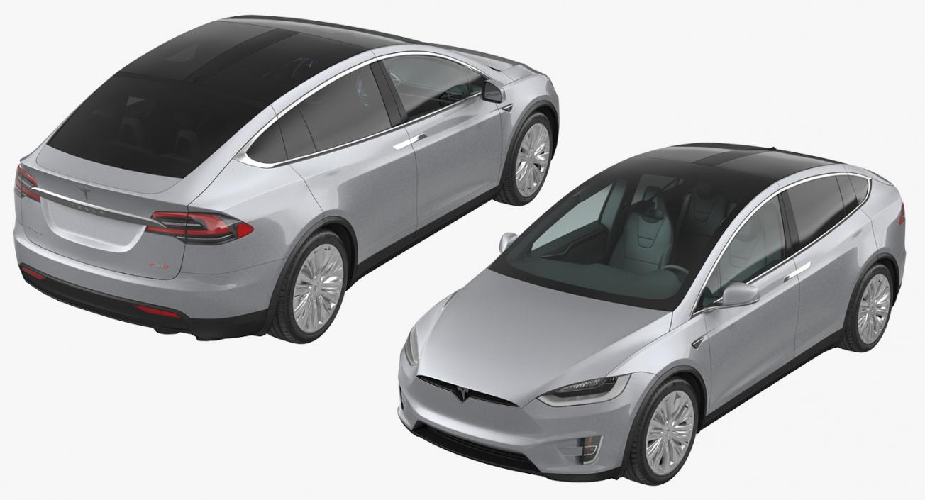 3D Tesla Model X P90D 2017 model