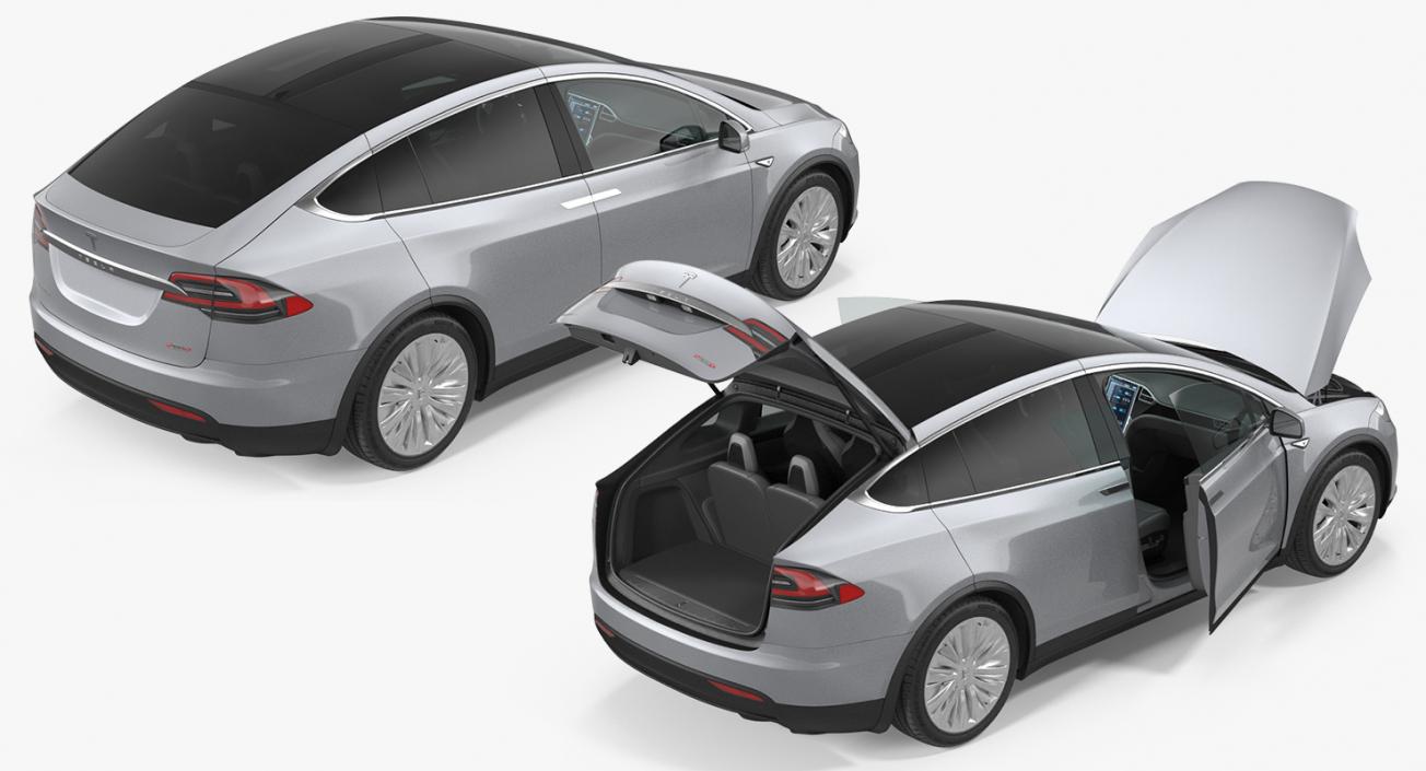 3D Tesla Model X P90D 2017 model