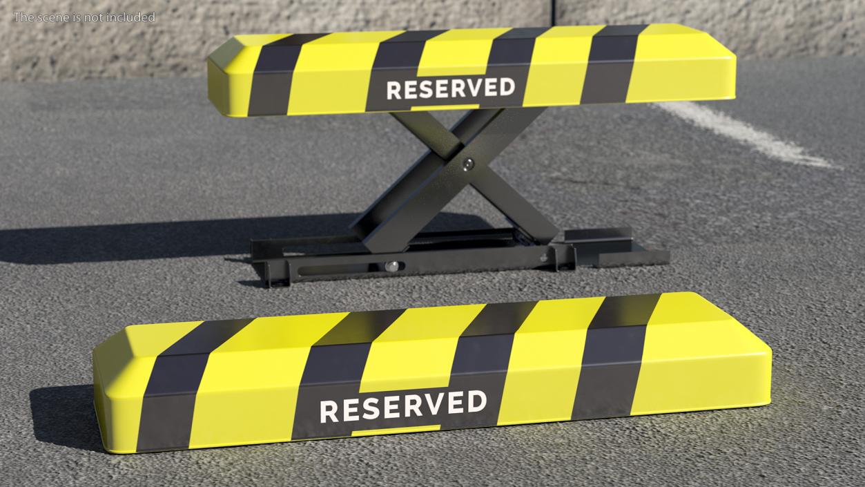 Automatic Parking Barrier with Remote Control Folded 3D