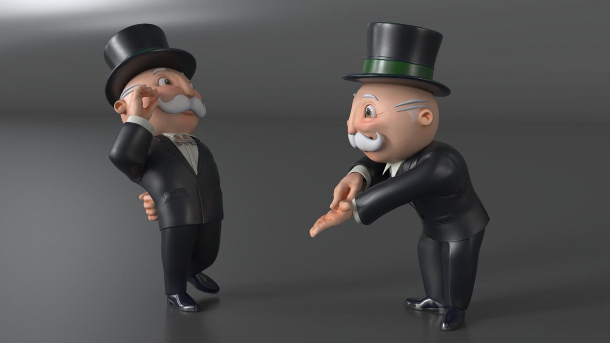 Mr Monopoly Mascot Rigged 2 3D