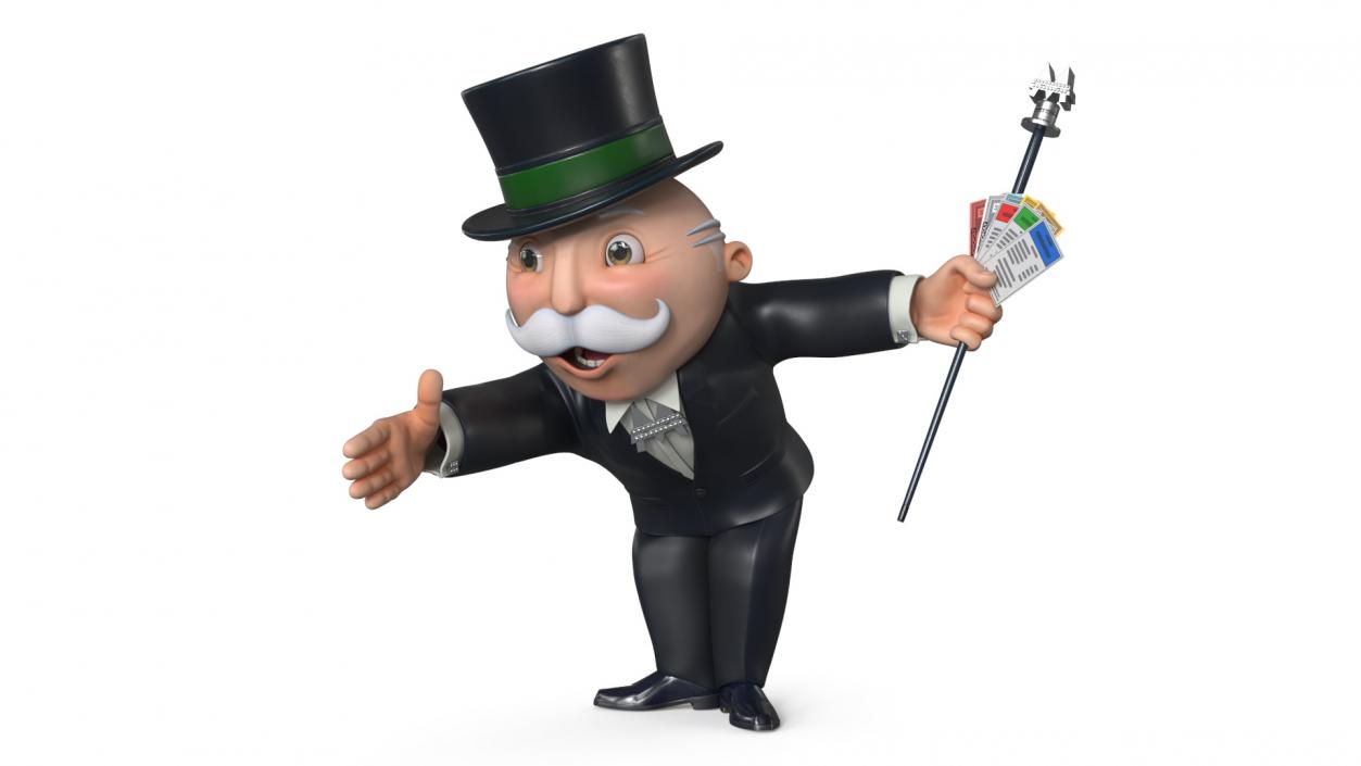 Mr Monopoly Mascot Rigged 2 3D