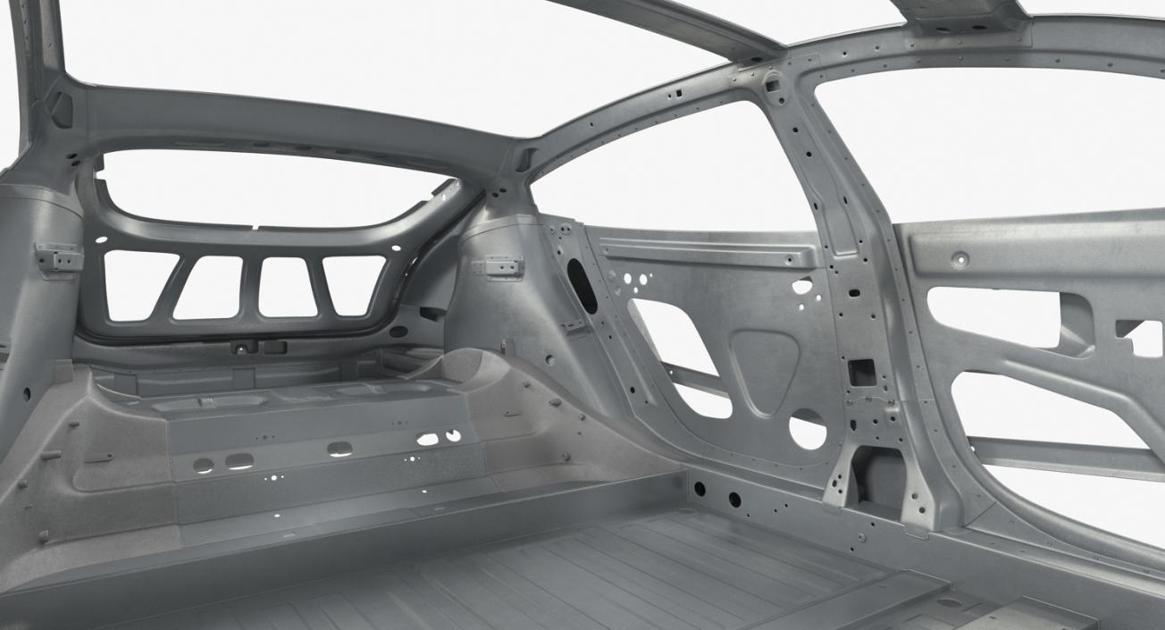 3D Tesla Model S Frame Rigged