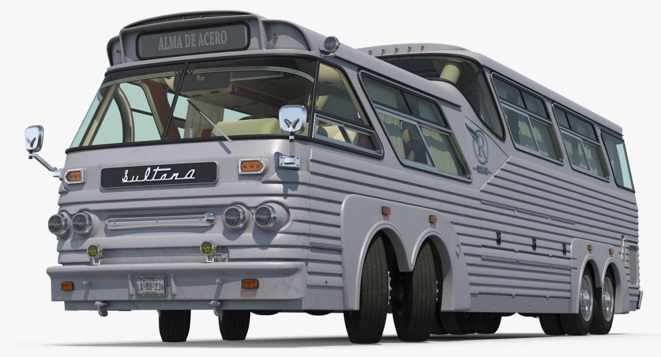 3D Sultana TM40 1973 Bus Rigged model