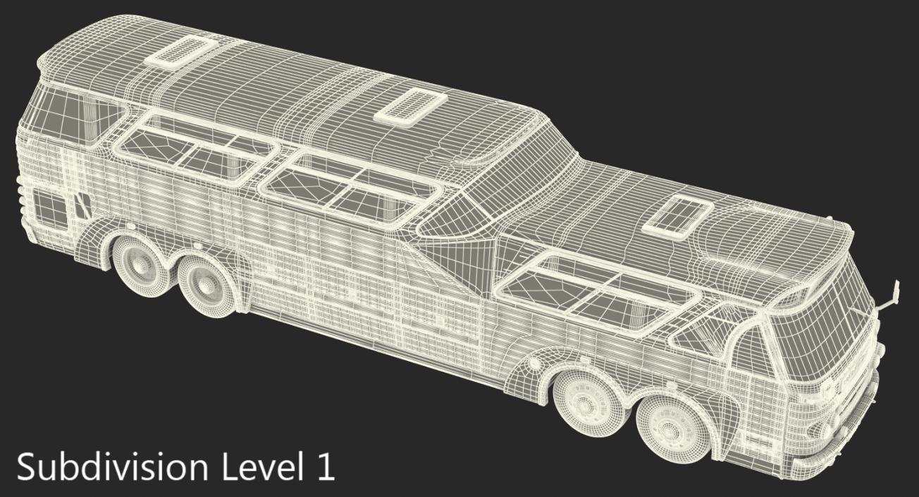 3D Sultana TM40 1973 Bus Rigged model