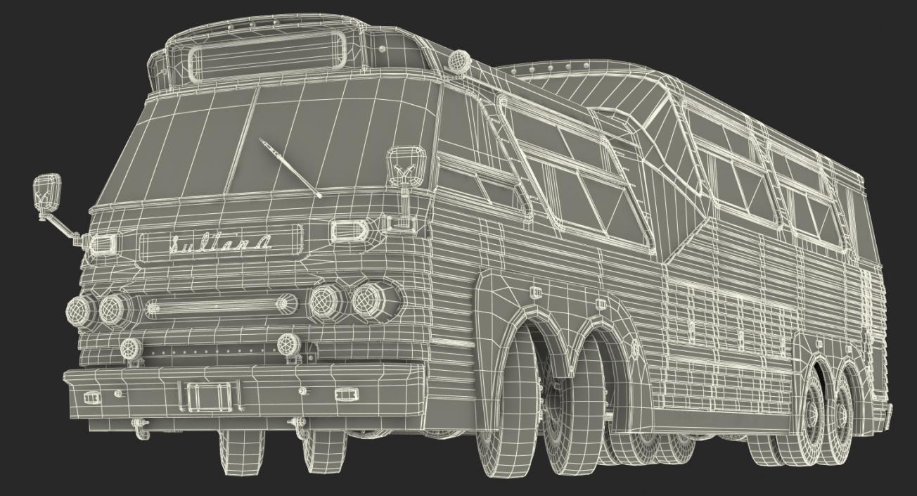 3D Sultana TM40 1973 Bus Rigged model