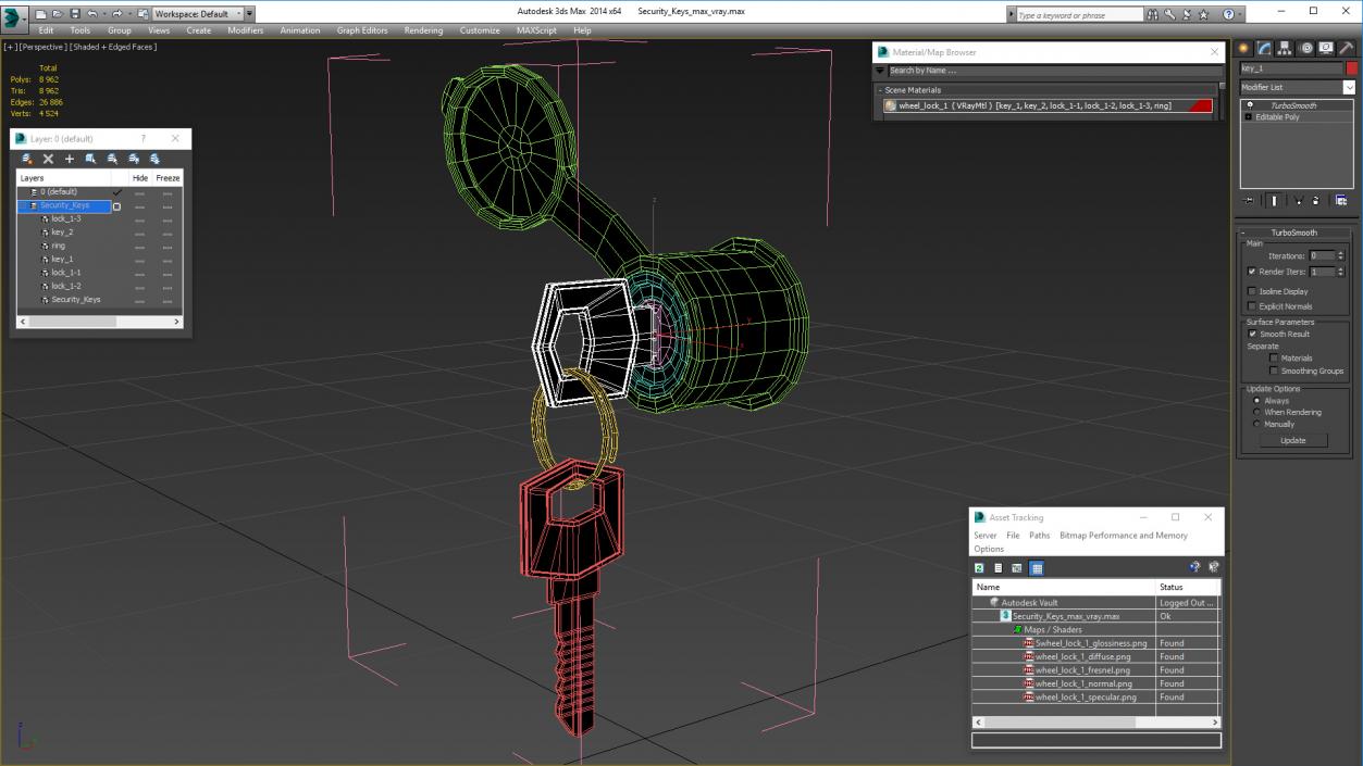 3D Security Keys model