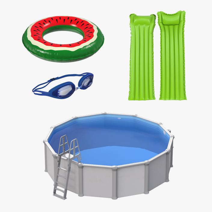 3D model Swimming Pool and Accessories Collection