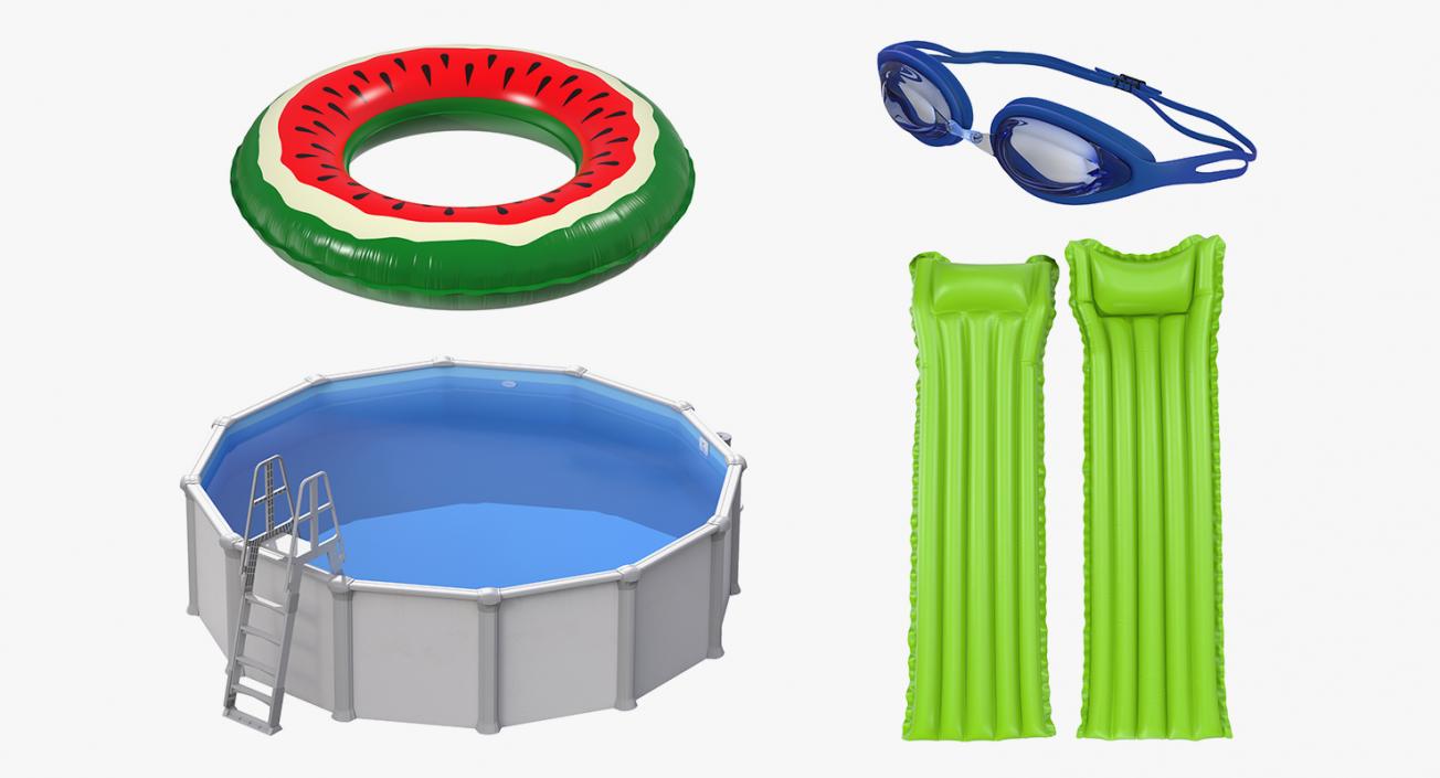 3D model Swimming Pool and Accessories Collection