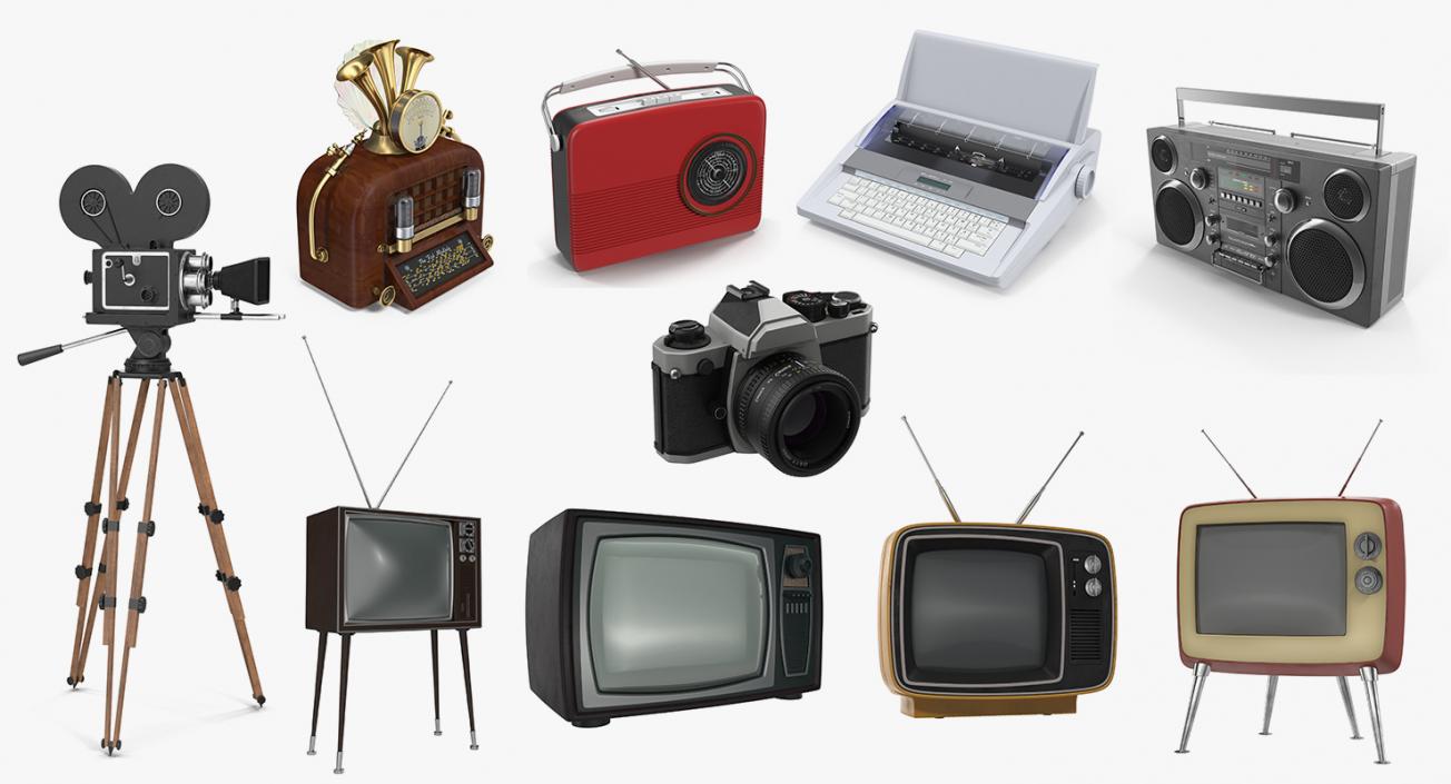 3D model Retro Electronics 3D Models Collection 2