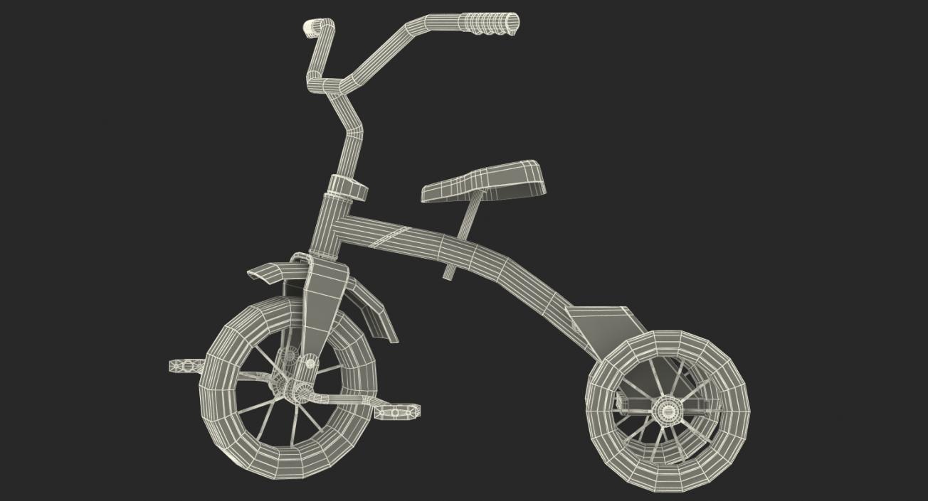 Classic Blue Tricycle Generic 3D model