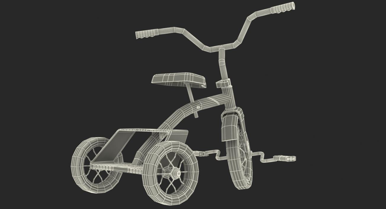 Classic Blue Tricycle Generic 3D model