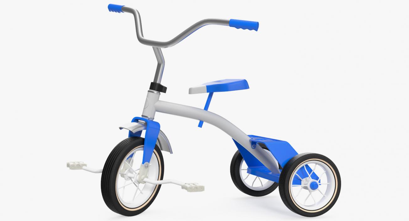 Classic Blue Tricycle Generic 3D model