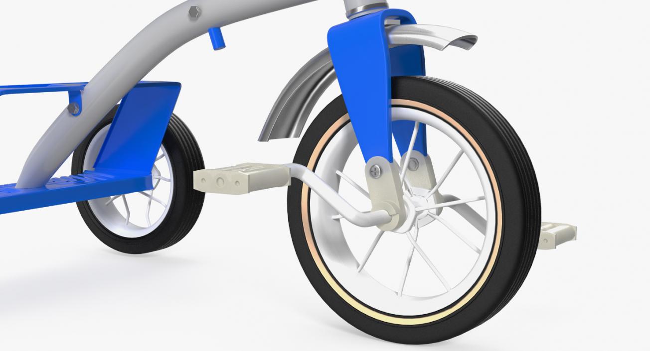 Classic Blue Tricycle Generic 3D model