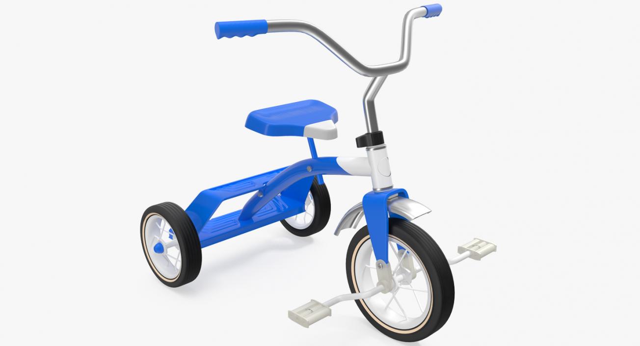 Classic Blue Tricycle Generic 3D model