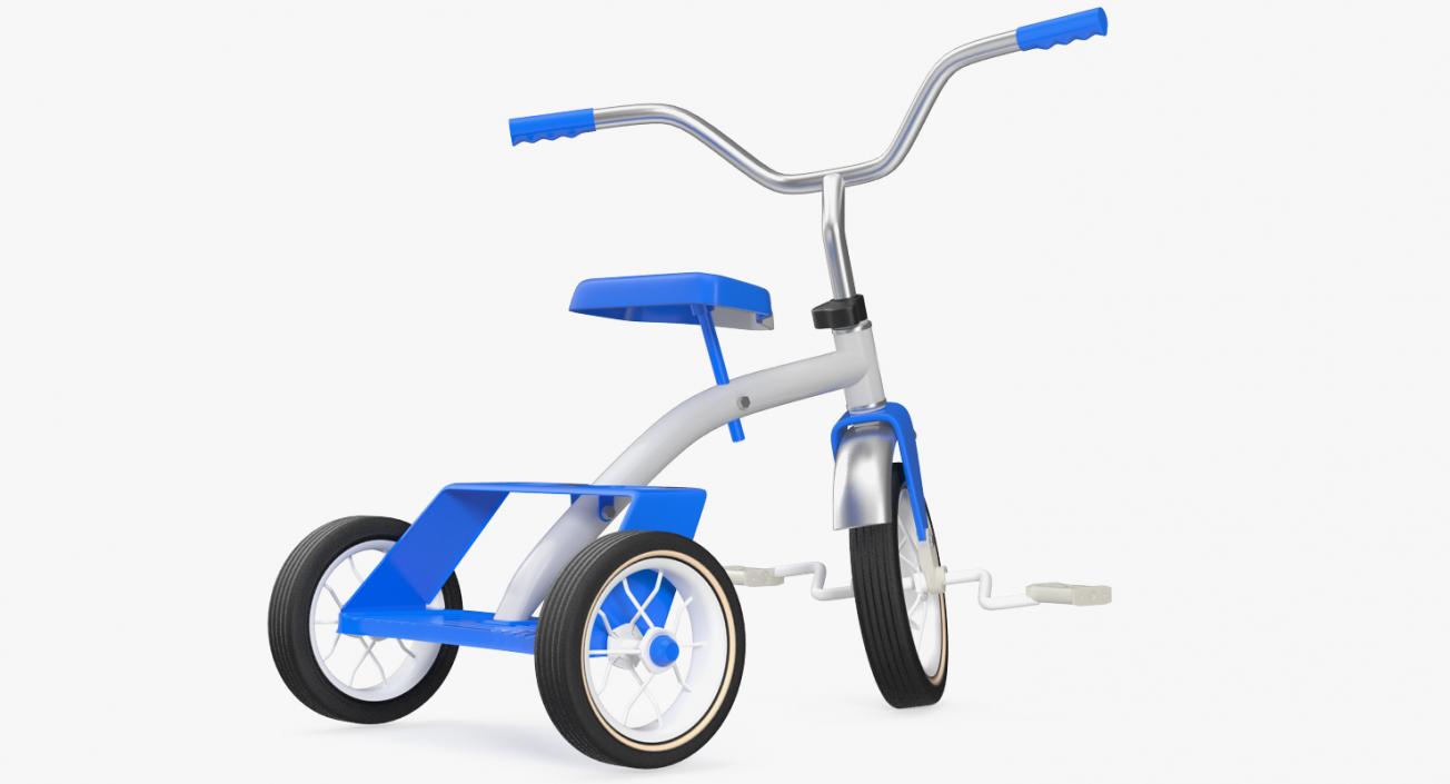 Classic Blue Tricycle Generic 3D model