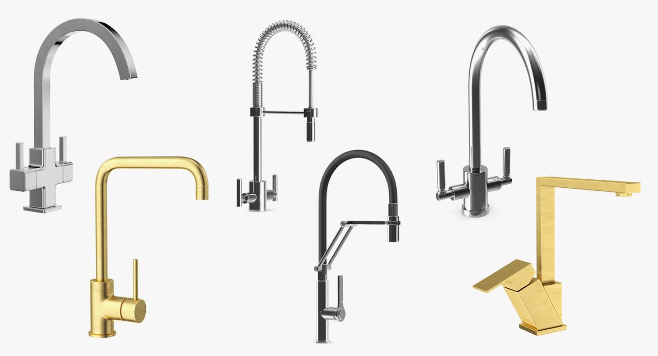 3D model Kitchen Taps Collection 4