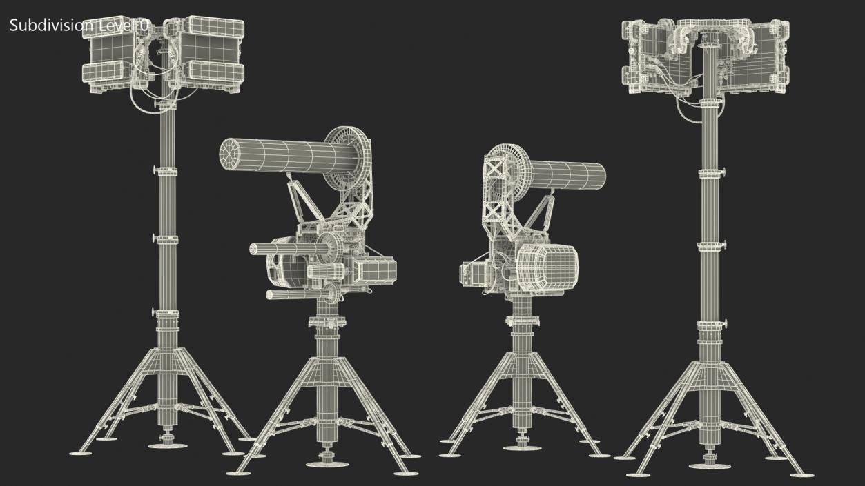 3D Anti UAV Defence System with Radar Set model