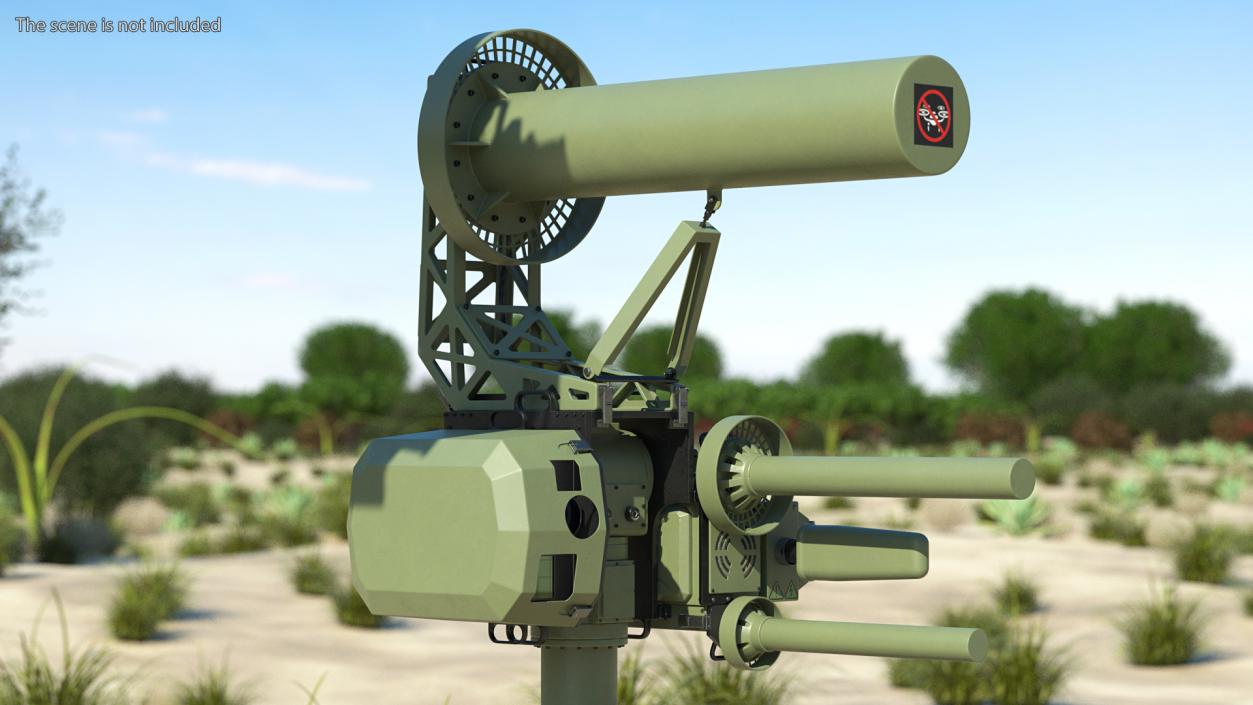 3D Anti UAV Defence System with Radar Set model