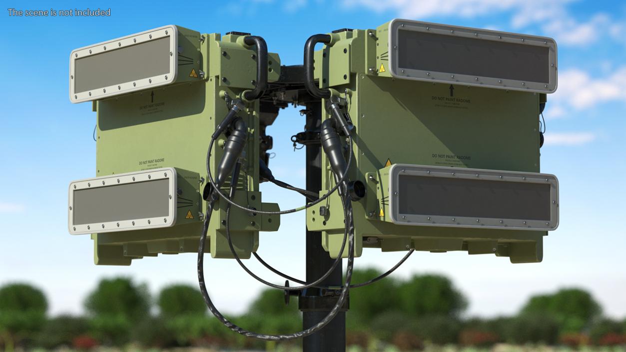 3D Anti UAV Defence System with Radar Set model