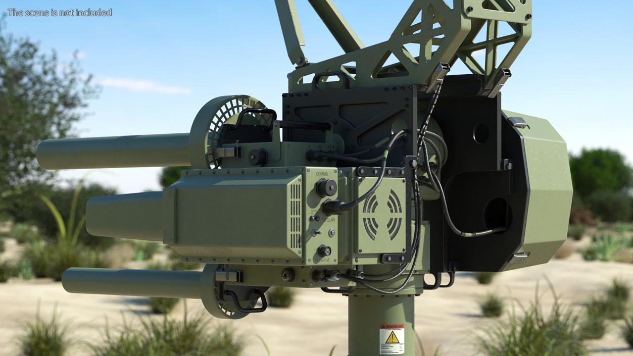 3D Anti UAV Defence System with Radar Set model