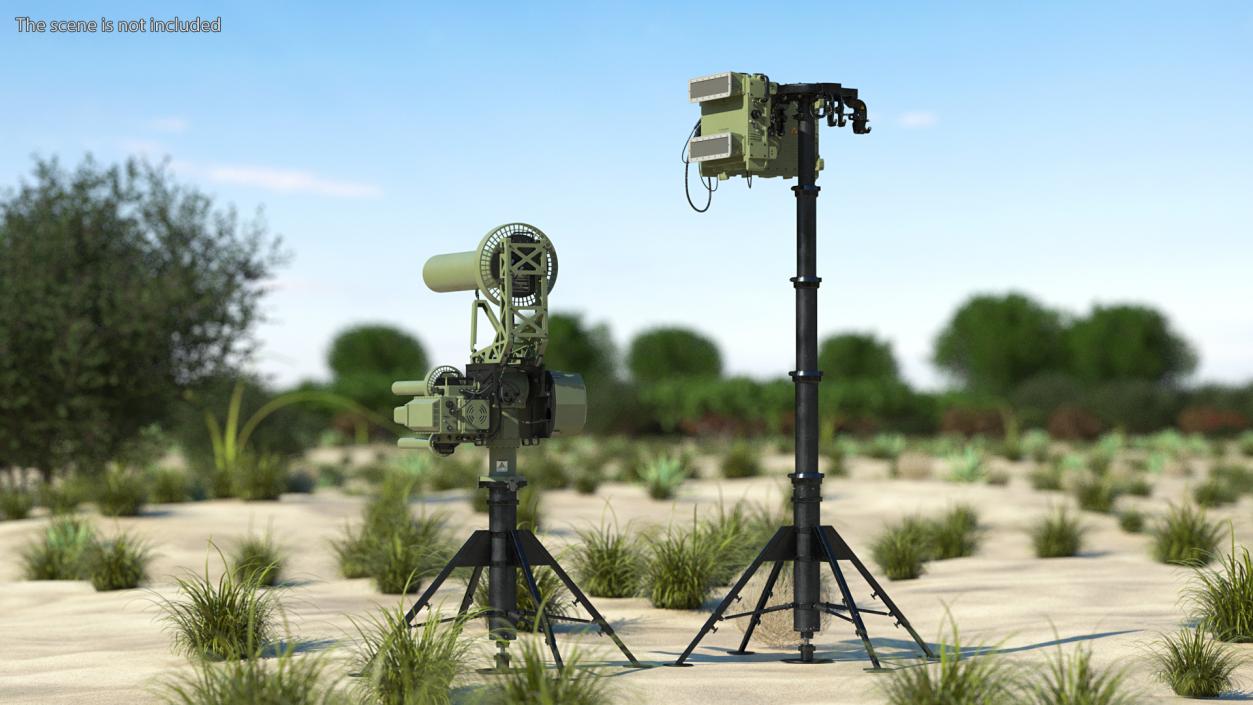 3D Anti UAV Defence System with Radar Set model