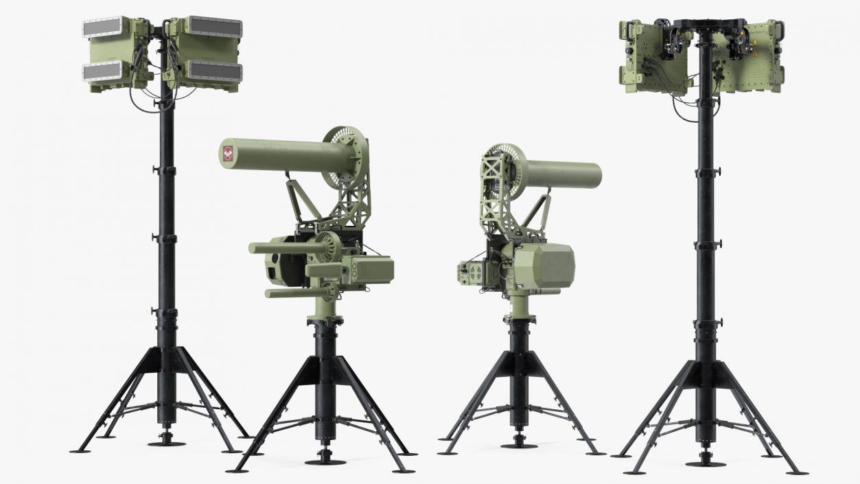 3D Anti UAV Defence System with Radar Set model