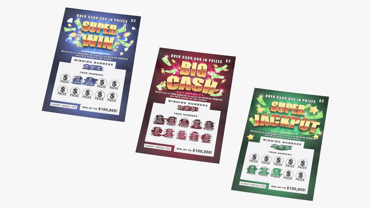 3D Super Win Lottery Tickets Collection